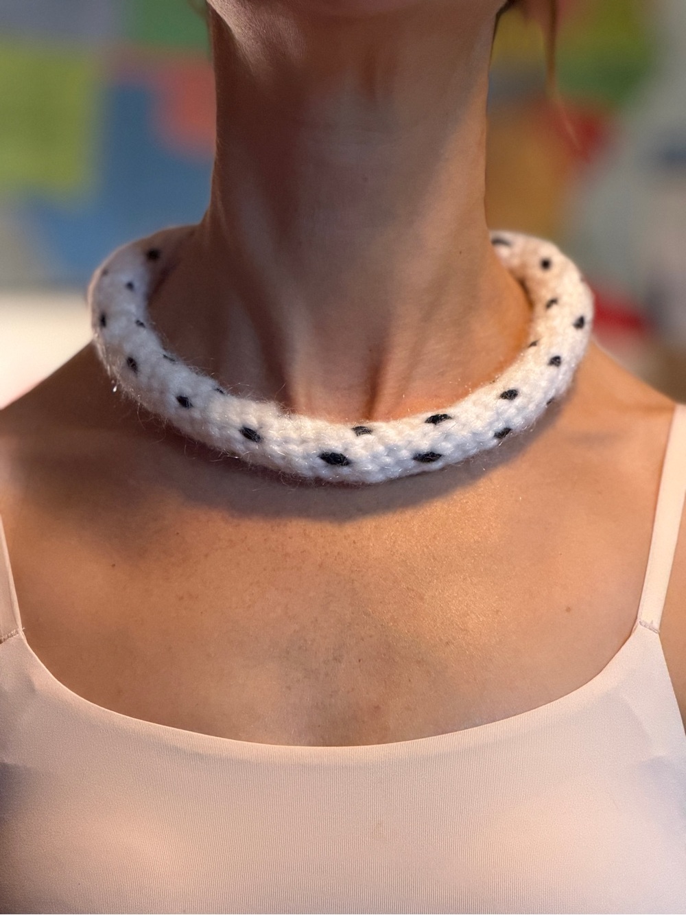 White & Black Braided Kumihimo Necklace